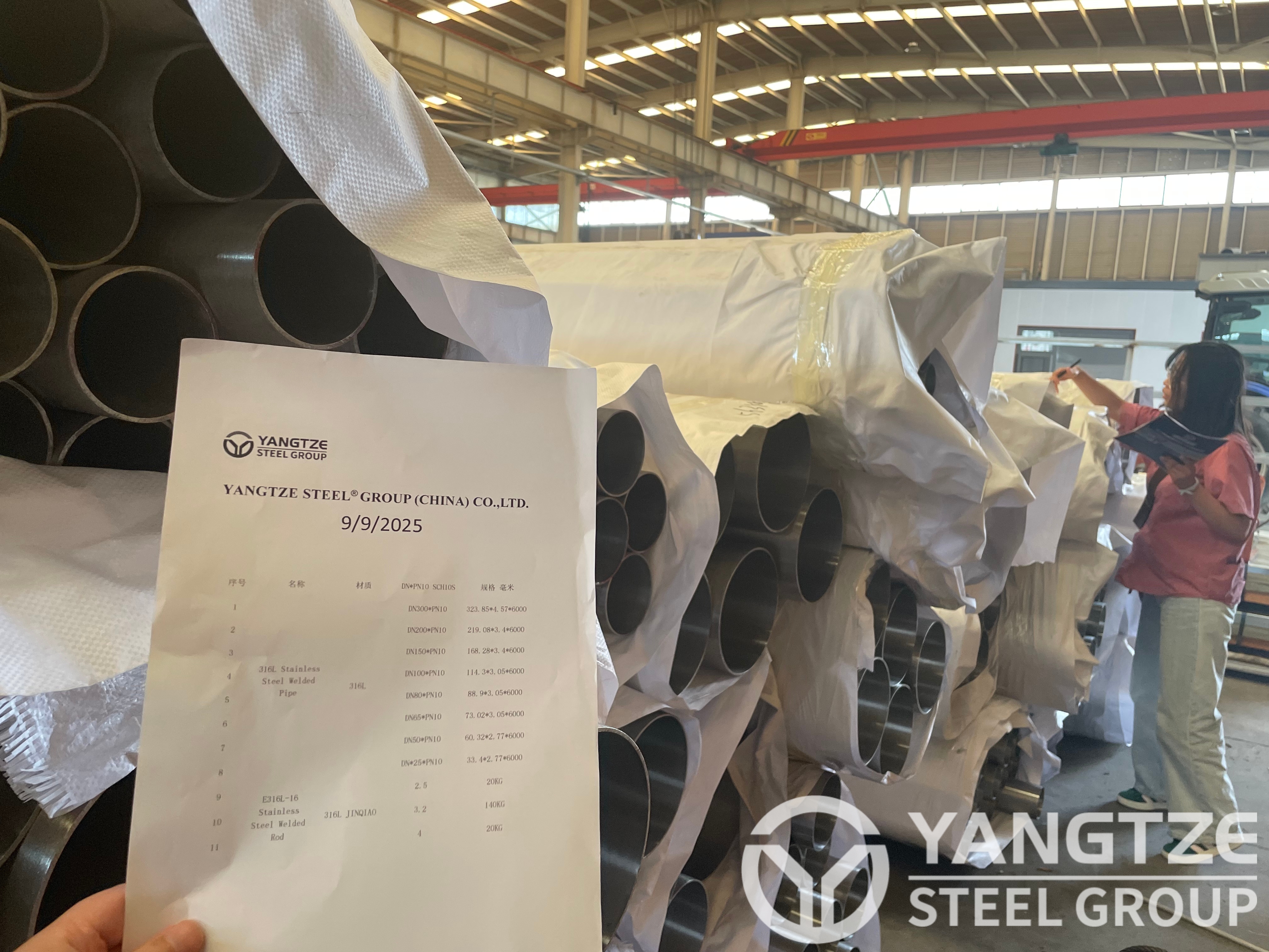 Gianna's Factory Acceptance Tour: High-Quality 316L Stainless Steel Welded Pipes Exported to Malaysia