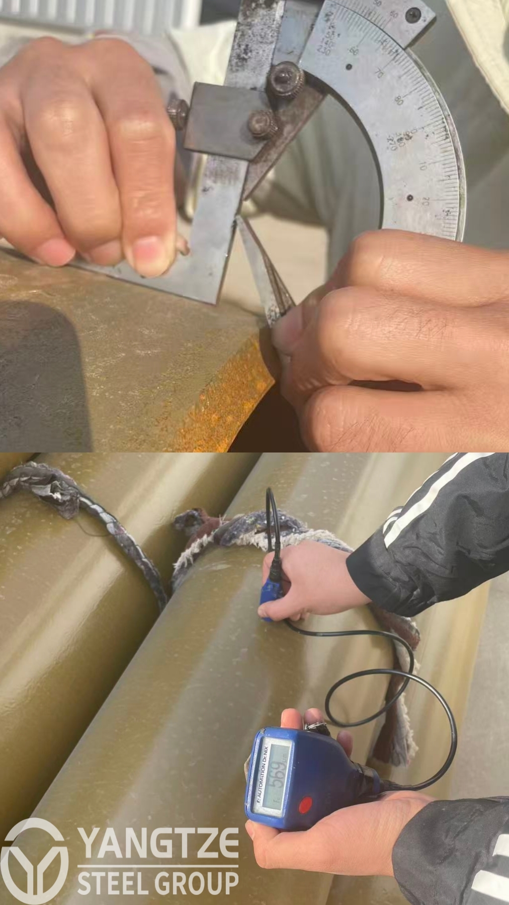 Inspect seamless steel pipes using specialized tools.jpg Inspect seamless steel pipes using specialized tools.jpg