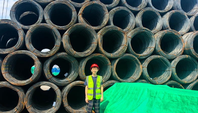 Sales representative Alex went to the docks to inspect the goods